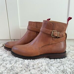 Ralph Lauren NEWENT JODPHUR TAN NEW BURNISHED Leather Boots